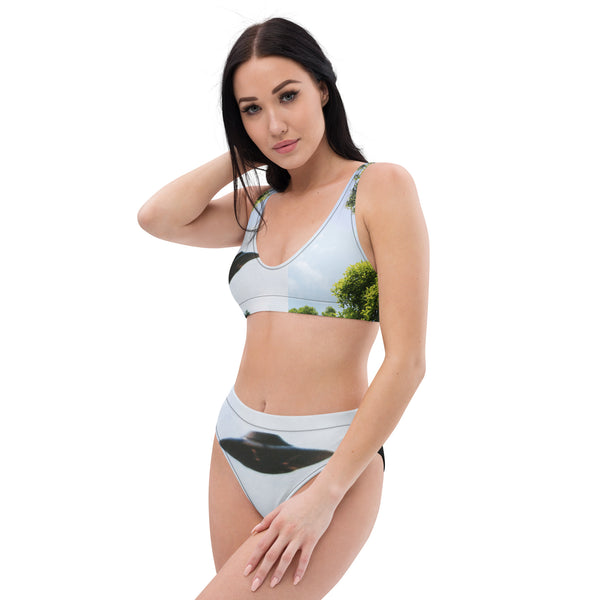 X Files Recycled high waisted bikini swimsuit