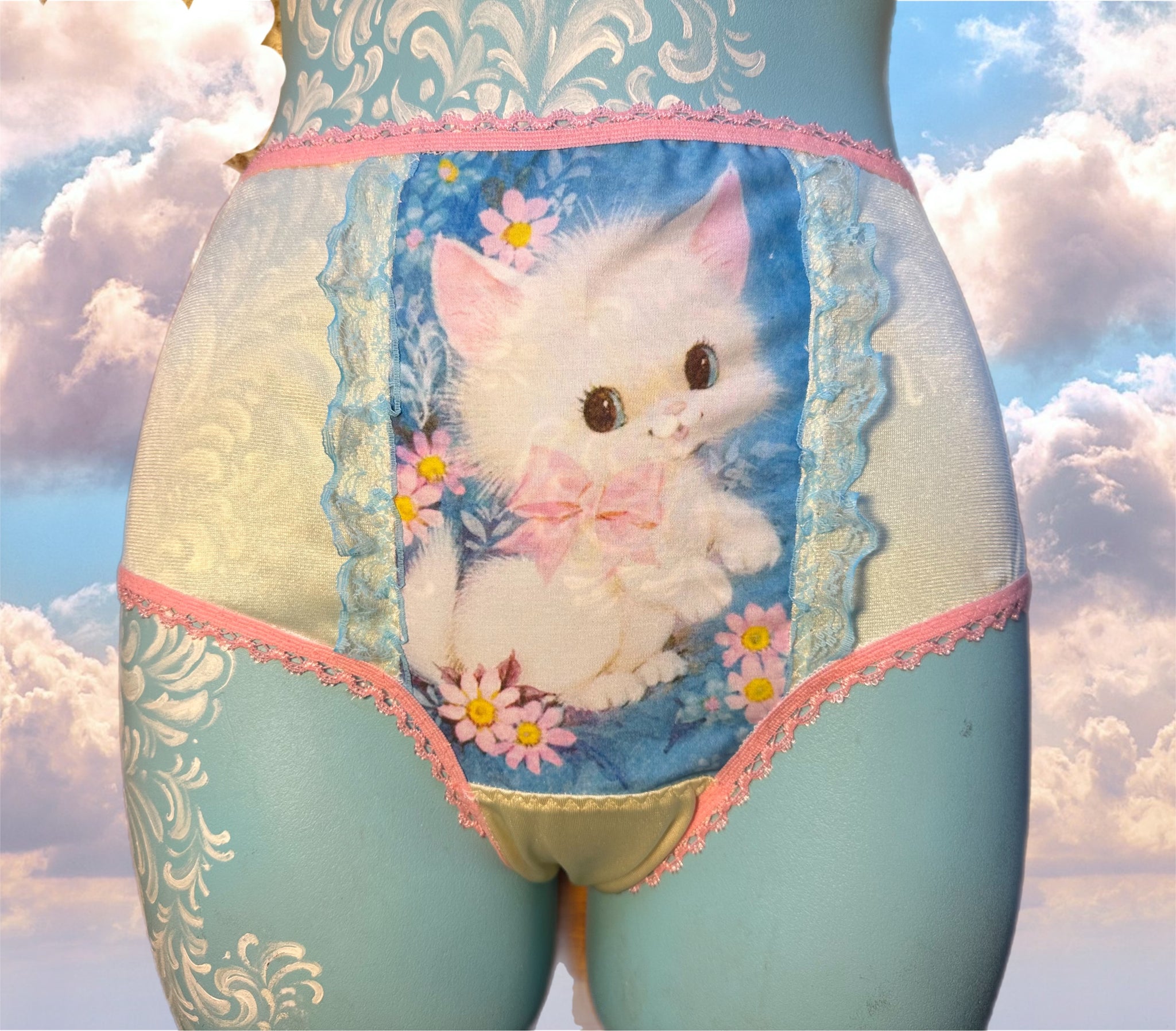 Kitty Cat Granny Panties high waisted