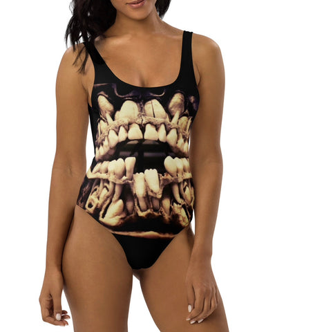 Teeth One Piece Swimsuit